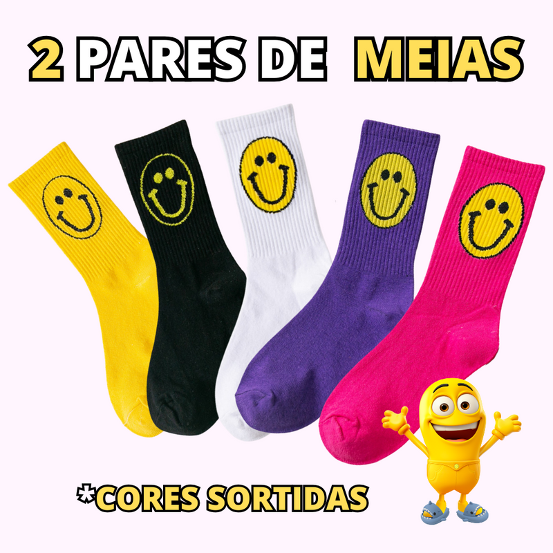 Kit com 2 Pares de Meias Pezinho Feliz™