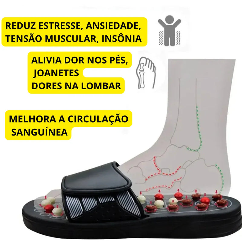 Sapato de bem-estar acupuntura e massagem