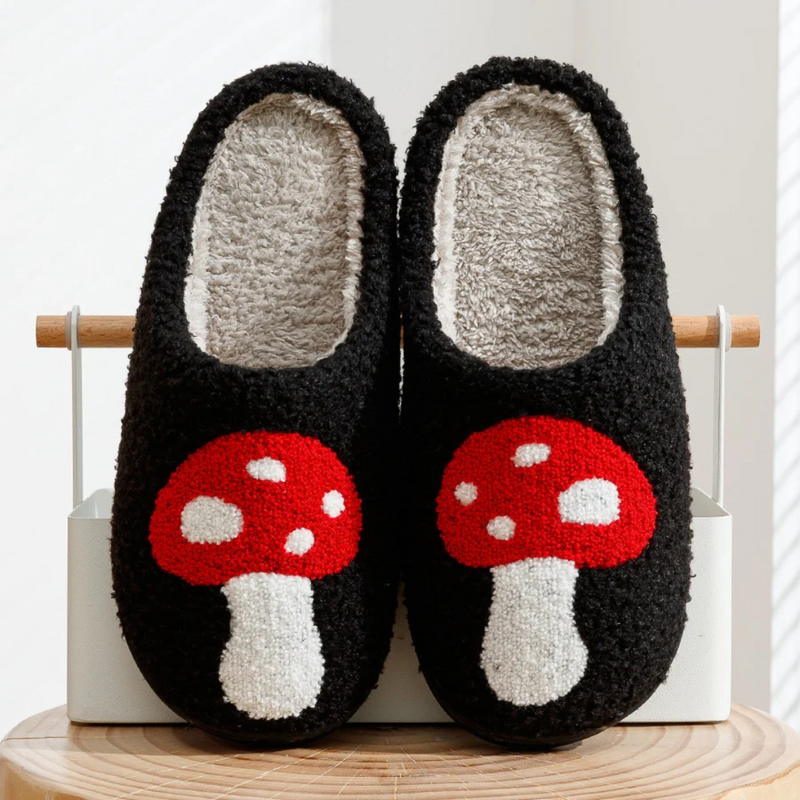 Pantufa Cogumelo preta