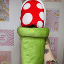 Plantufa Carnívora Super Mario + Suporte de Brinde 🎁 🪴 - Pezinho Feliz 